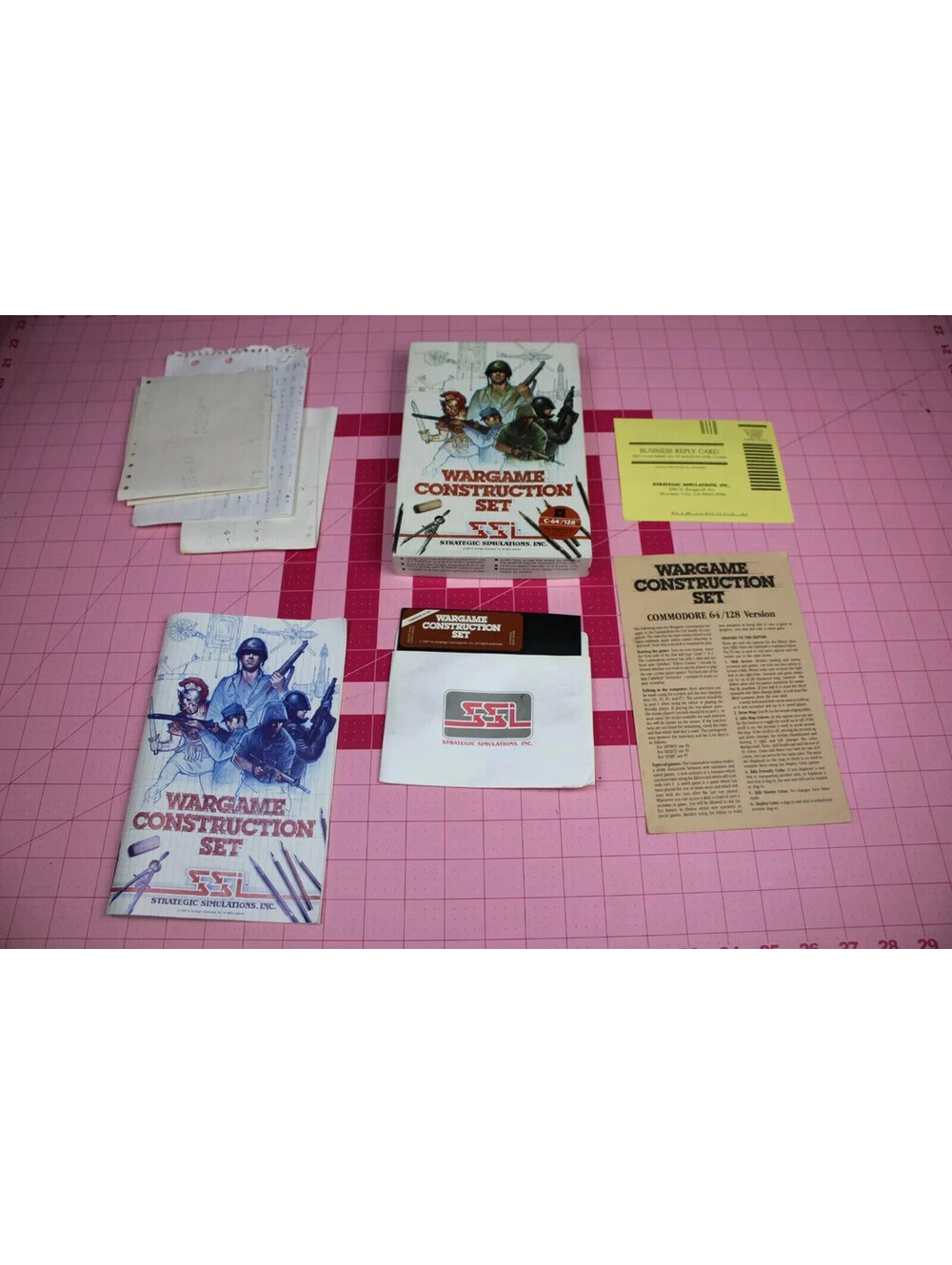Commodore 64 /128 Wargame Construction Set Strategic Simulations Good Condition